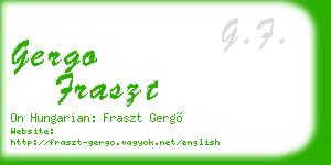 gergo fraszt business card